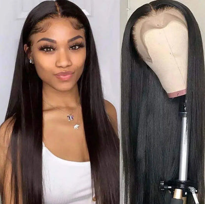 30Inch 150% Brazilian Brazilian Glueless Virgin in Hairheat-Resistant Real Swiss Transparent Lace Front Wigs Human Hair Wigs Baby Hair for Black Women