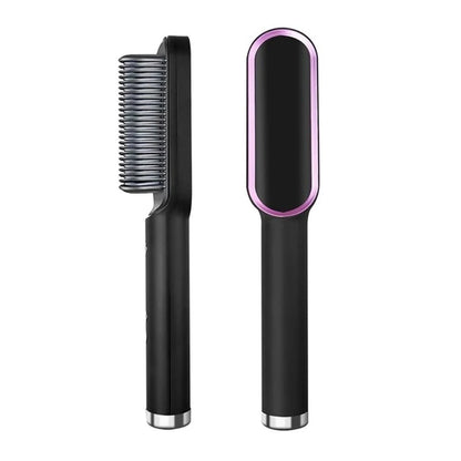 New Hair Straightener Hot Comb Anti-Scalding Ceramic Hair Curler Multi-Speed Electric Straightening Comb Curling Iron Hairbrush