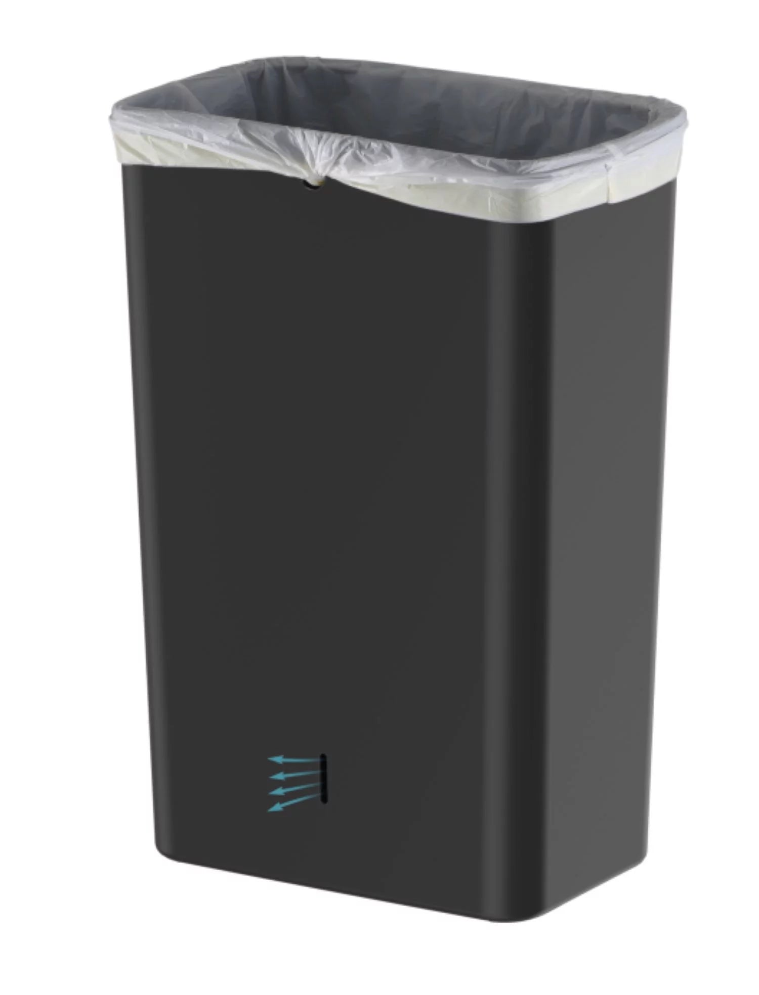 13.2 Gallon Kitchen Trash Can, Plastic Motion Sensor Kitchen Trash Can, Black