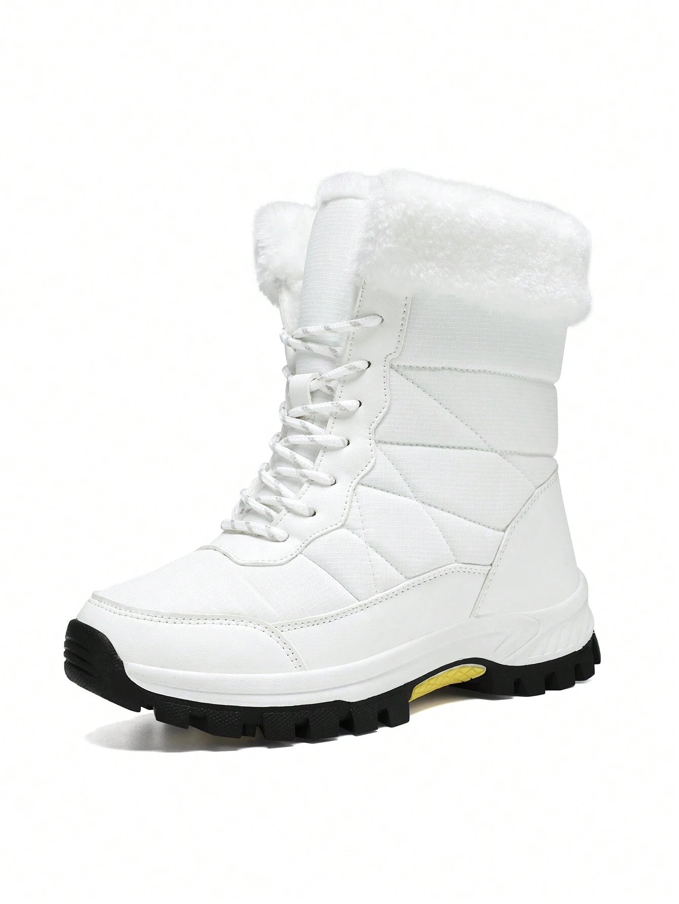 Women'S Outdoor Casual Sports Boots, Lace-Up High-Top Warm Snow Boots for Winter