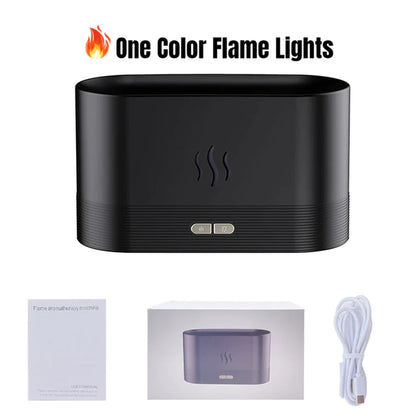 2022 New Flame Air Humidifier USB Aroma Diffuser Room Fragrance Mist Maker Essential Oil Difusors for Home Living Room Office