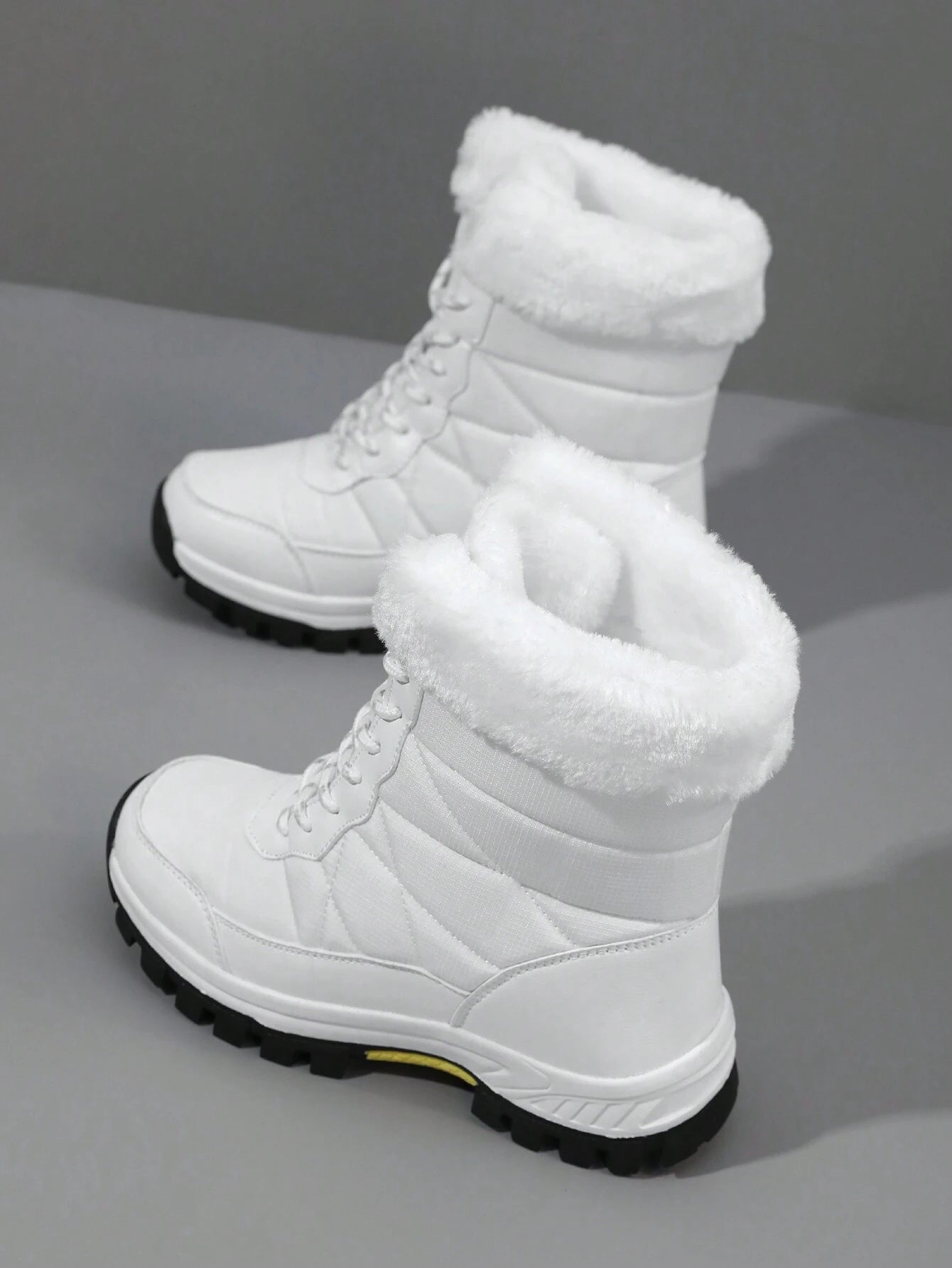 Women'S Outdoor Casual Sports Boots, Lace-Up High-Top Warm Snow Boots for Winter