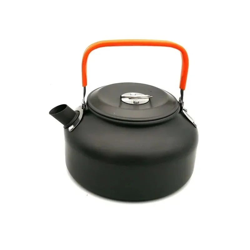 Camping Cookware Set Aluminum Non-Stick Portable Outdoor Cutlery Kettle Pot Cookware Cooking Pot Bowls for Hiking BBQ Picnic