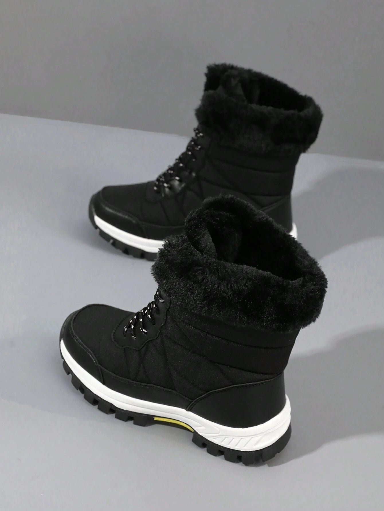 Women'S Outdoor Casual Sports Boots, Lace-Up High-Top Warm Snow Boots for Winter