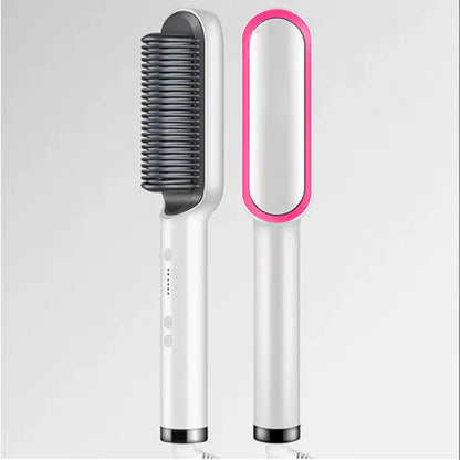 New Hair Straightener Hot Comb Anti-Scalding Ceramic Hair Curler Multi-Speed Electric Straightening Comb Curling Iron Hairbrush