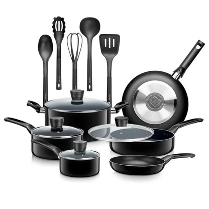 15 - Piece Non-Stick Aluminum Cookware Set