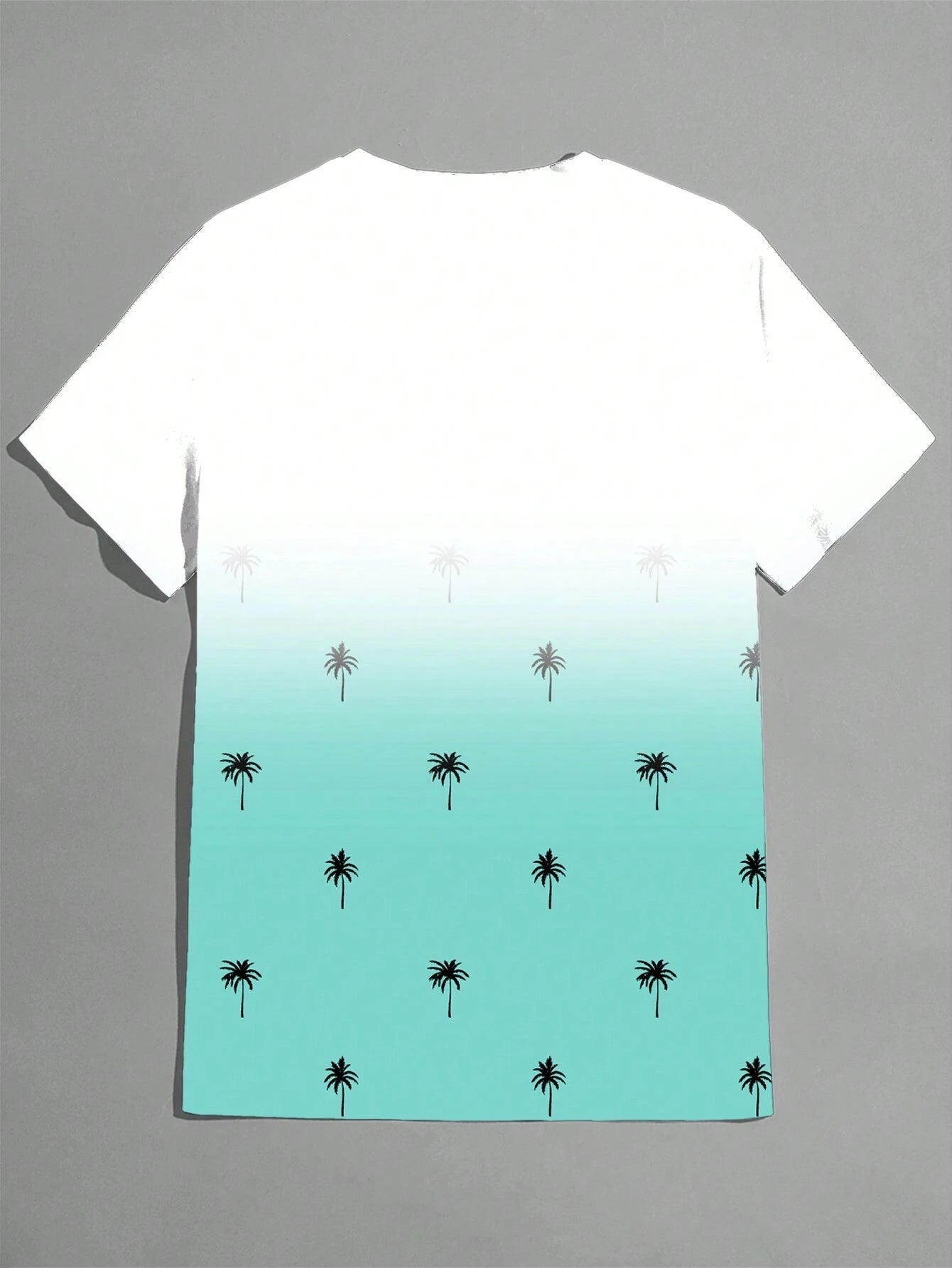 Manfinity Homme Men'S Gradient Coconut Tree Printed Short Sleeve T-Shirt