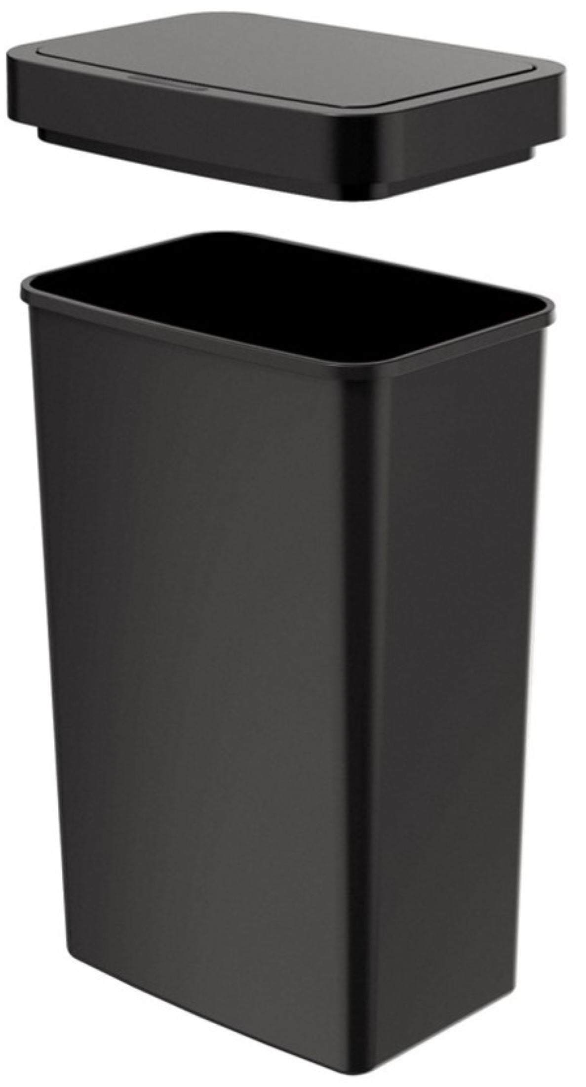 13.2 Gallon Kitchen Trash Can, Plastic Motion Sensor Kitchen Trash Can, Black