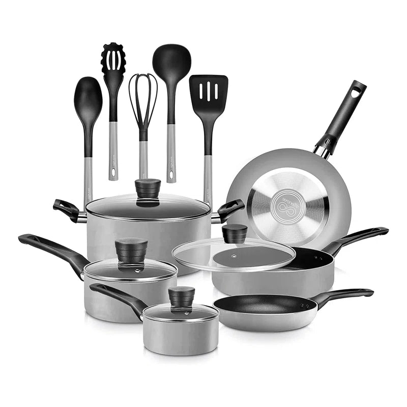 15 - Piece Non-Stick Aluminum Cookware Set