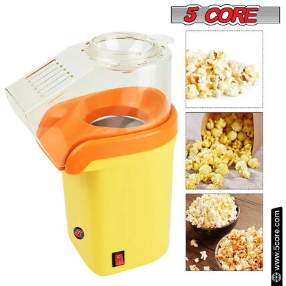 5Core Popcorn Machine 16 Cup Hot Air Popper Mini Portable Electric Pop Corn Maker